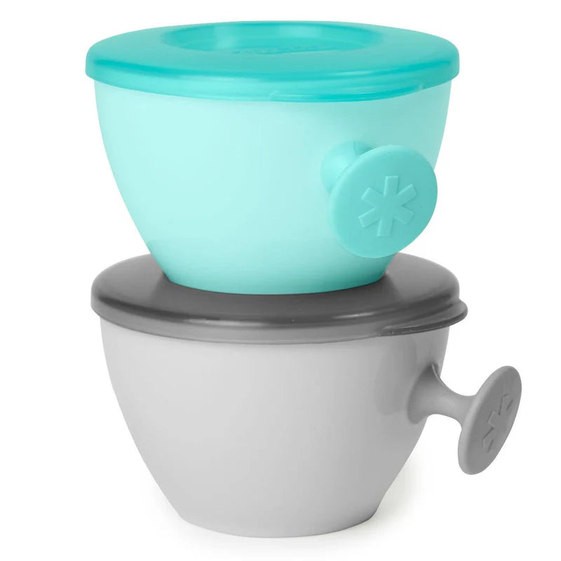 Baby and Toddler Easy-Grab Bowls-Grey-Teal