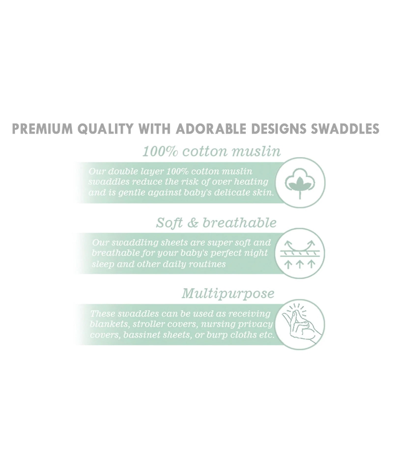 Abracadabra Swaddles (Set Of 3) - Savanna