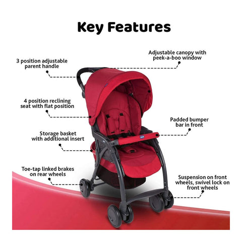 Simplicity Plus Stroller - Scarlet Red