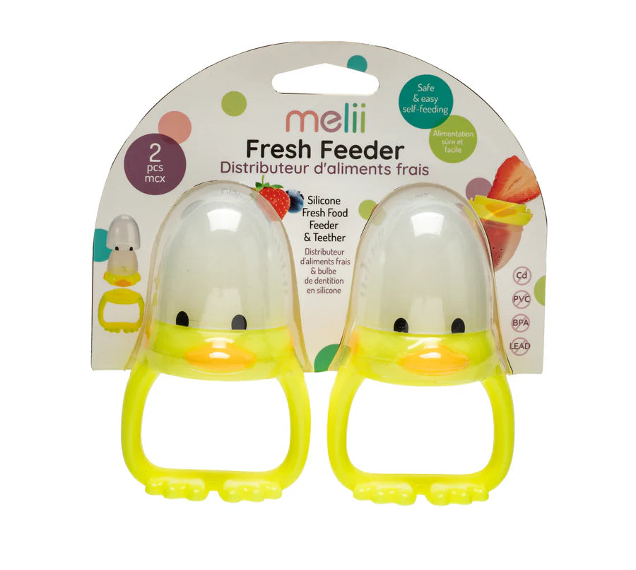 Silicone Duck Fresh Food Feeder and Teether - 2 Pack