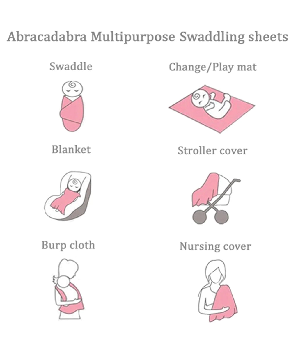 Abracadabra Swaddles (Set Of 3) - Eiffel Tower