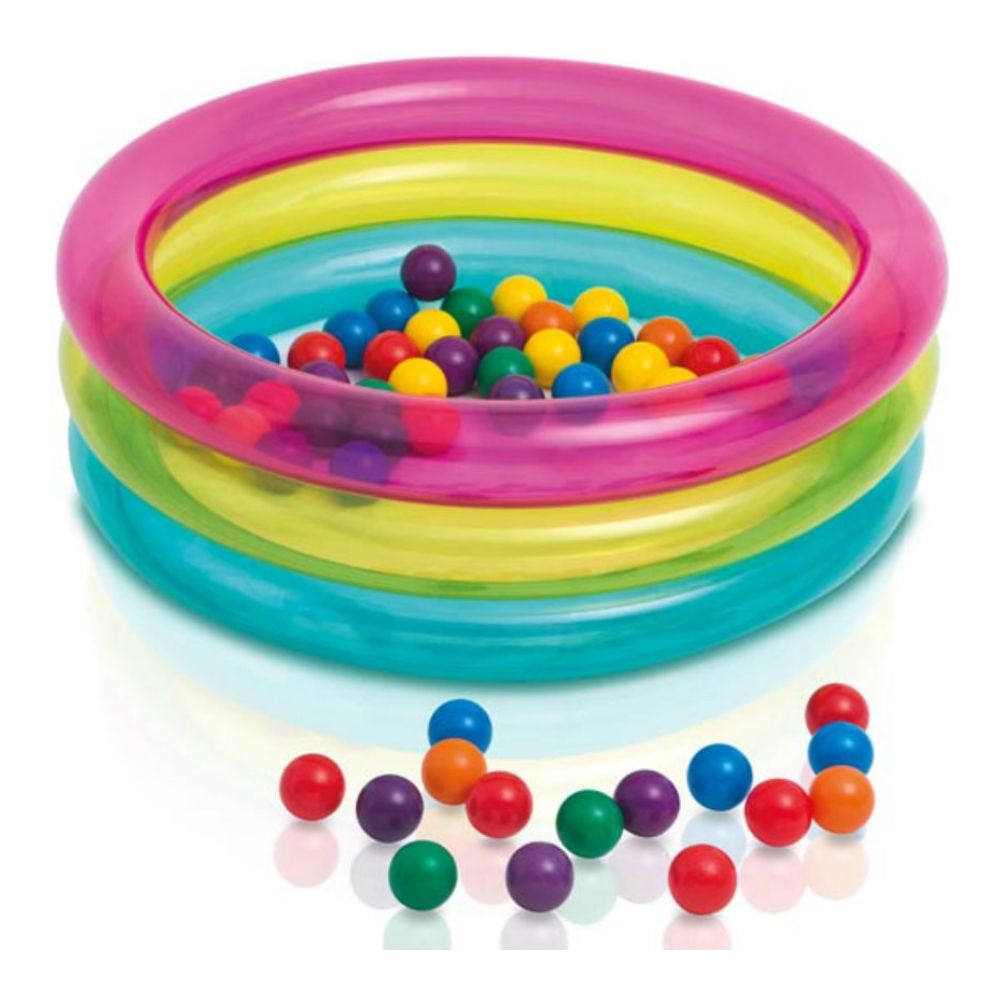 Classic 3-Ring Baby Inflatable Ball Pit