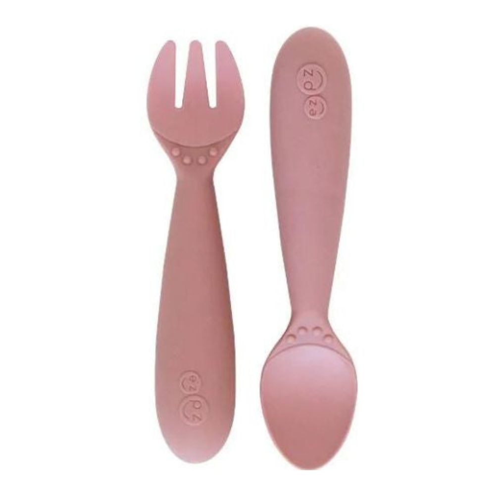 Mini Utensils for Toddlers (Spoon & Fork) - Blush