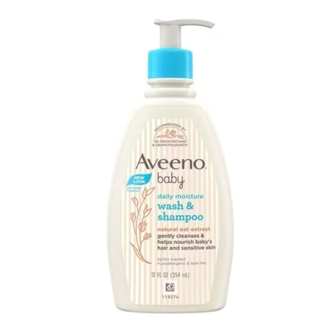 Baby Daily Moisture Wash & Shampoo - 354 ml