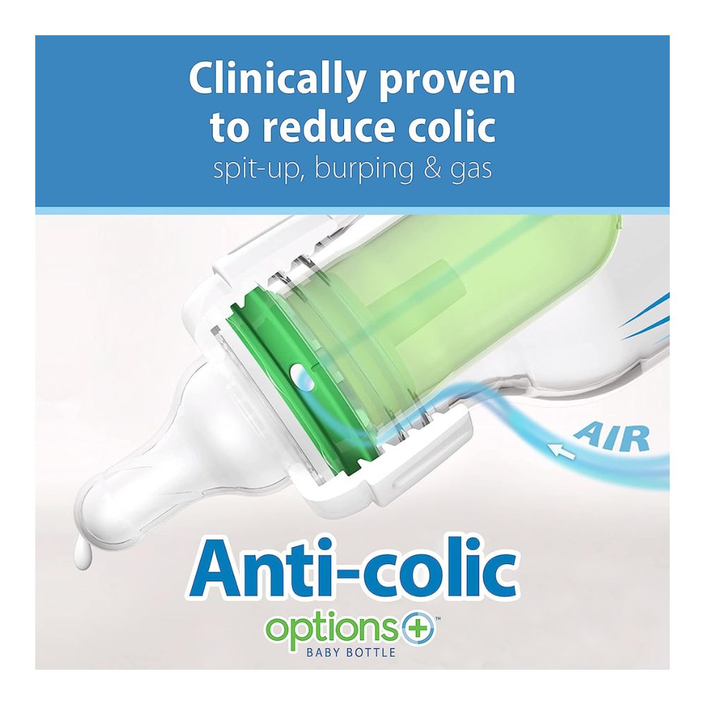Anti-Colic Options+ Narrow-Neck Glass Feeding Bottle - 120 ml