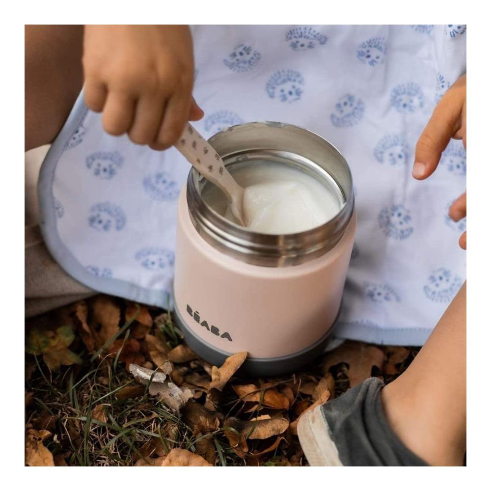 Stainless Steel Insulated Food Jar - Isothermal Portion - 500 ml-Light Pink/ Night Blue