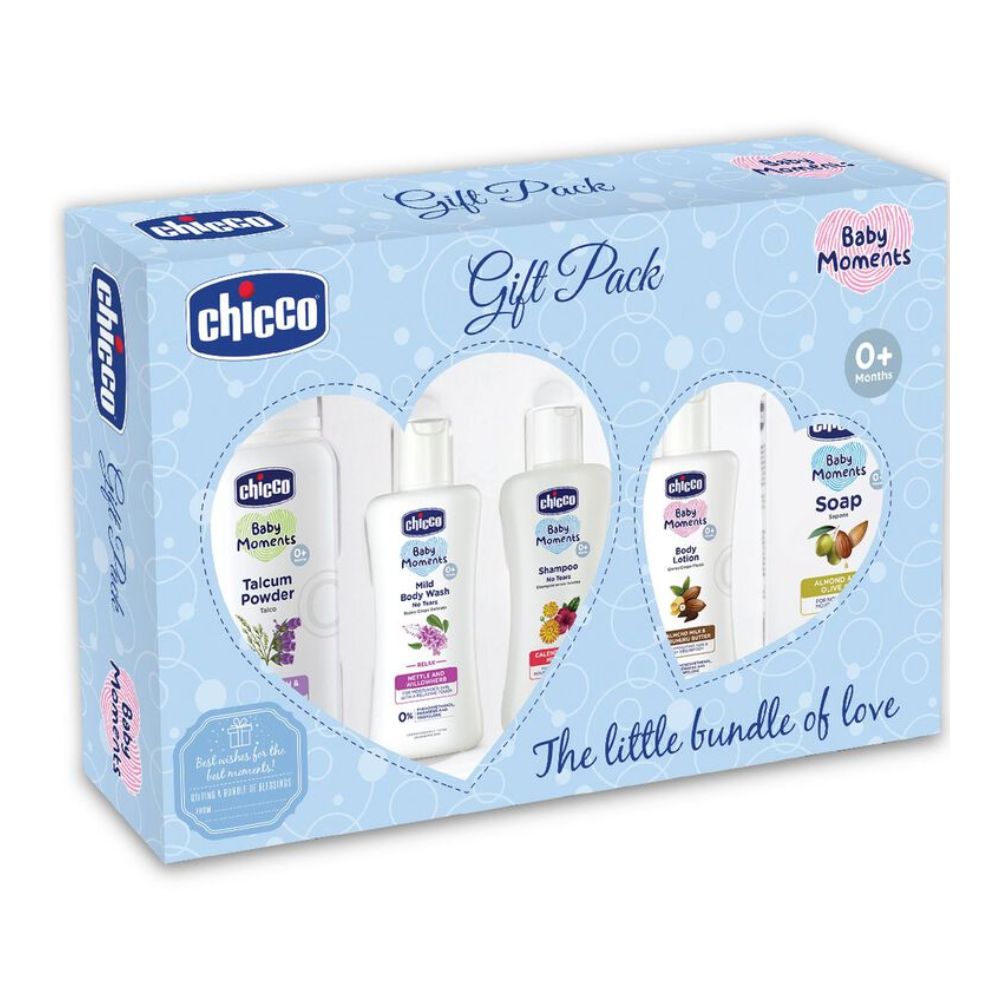 Baby Essential Blue New Born Gift Set-Pack Of 5-Gift For Baby Shower & Baby Birthday - Blue