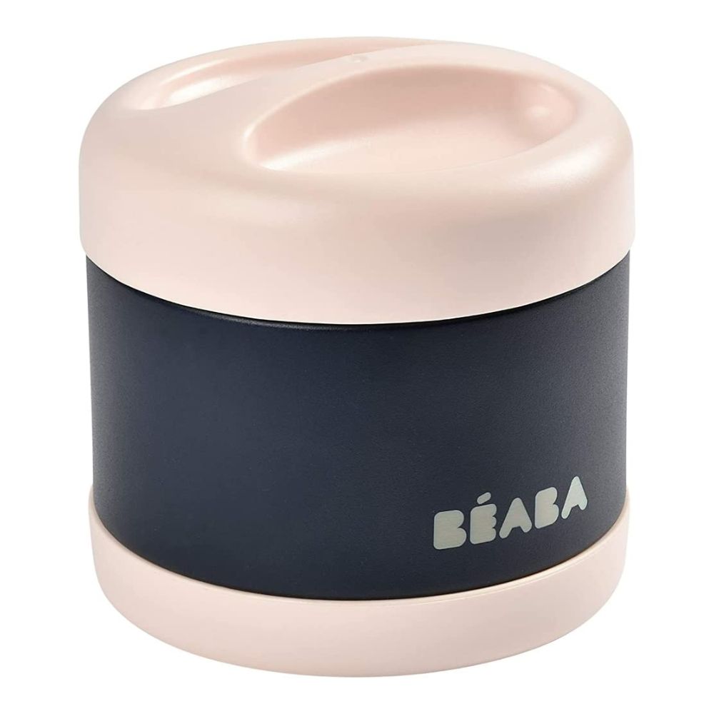 Stainless Steel Insulated Food Jar - Isothermal Portion - 500 ml-Light Pink/ Night Blue