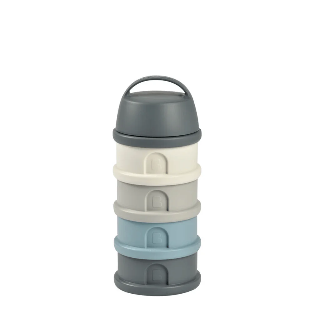 Stacked Formula Container with 4 Compartments-Blue/Mineral Grey