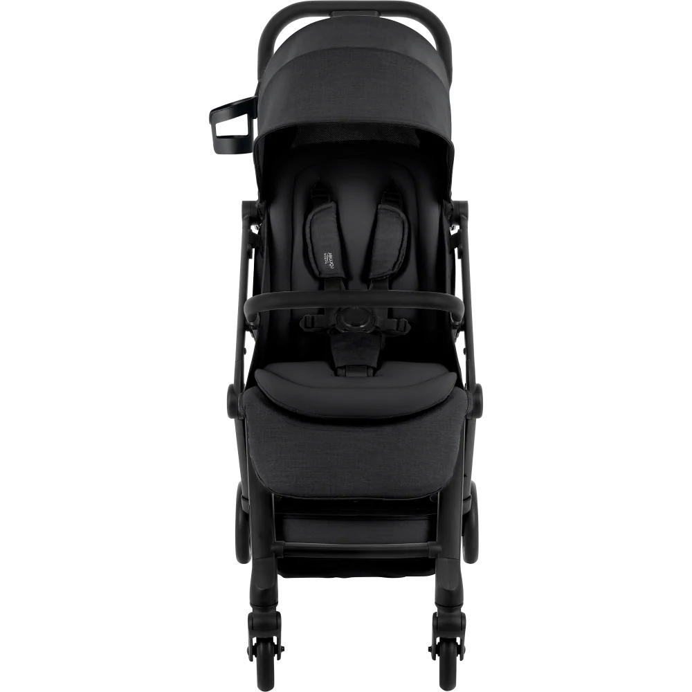 FLYLITE Stroller – Cabin Approved, Lightweight with One-Hand Fold Carbon Black
