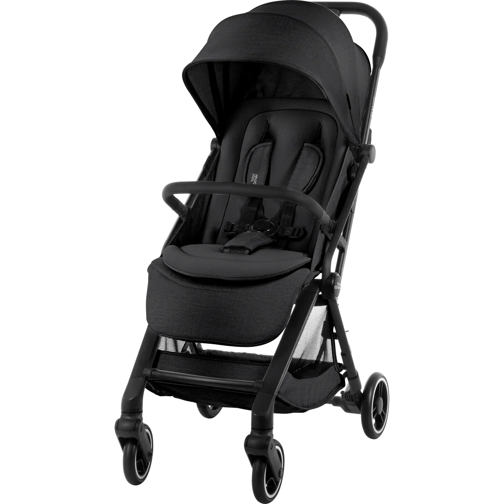 FLYLITE Stroller – Cabin Approved, Lightweight with One-Hand Fold Carbon Black