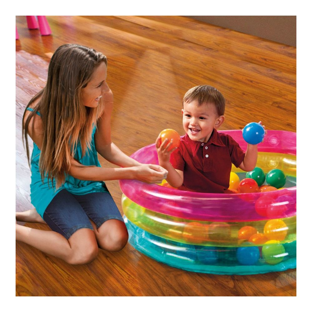 Classic 3-Ring Baby Inflatable Ball Pit