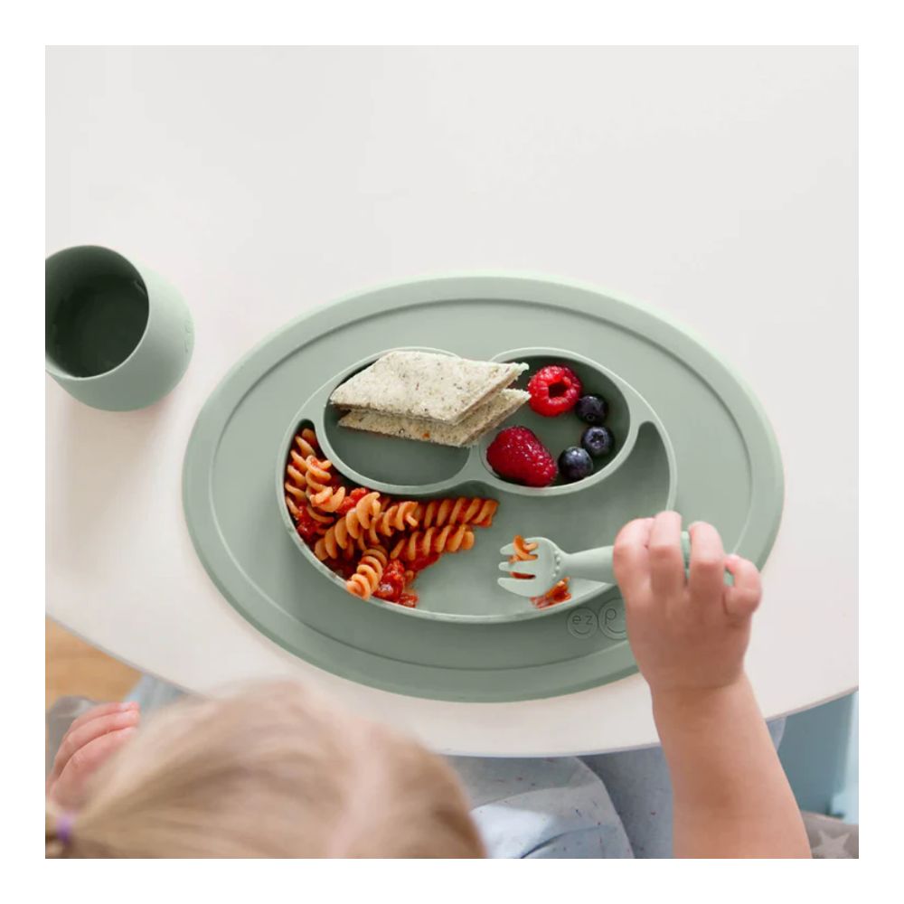 Mini Utensils for Toddlers (Spoon & Fork) - Sage