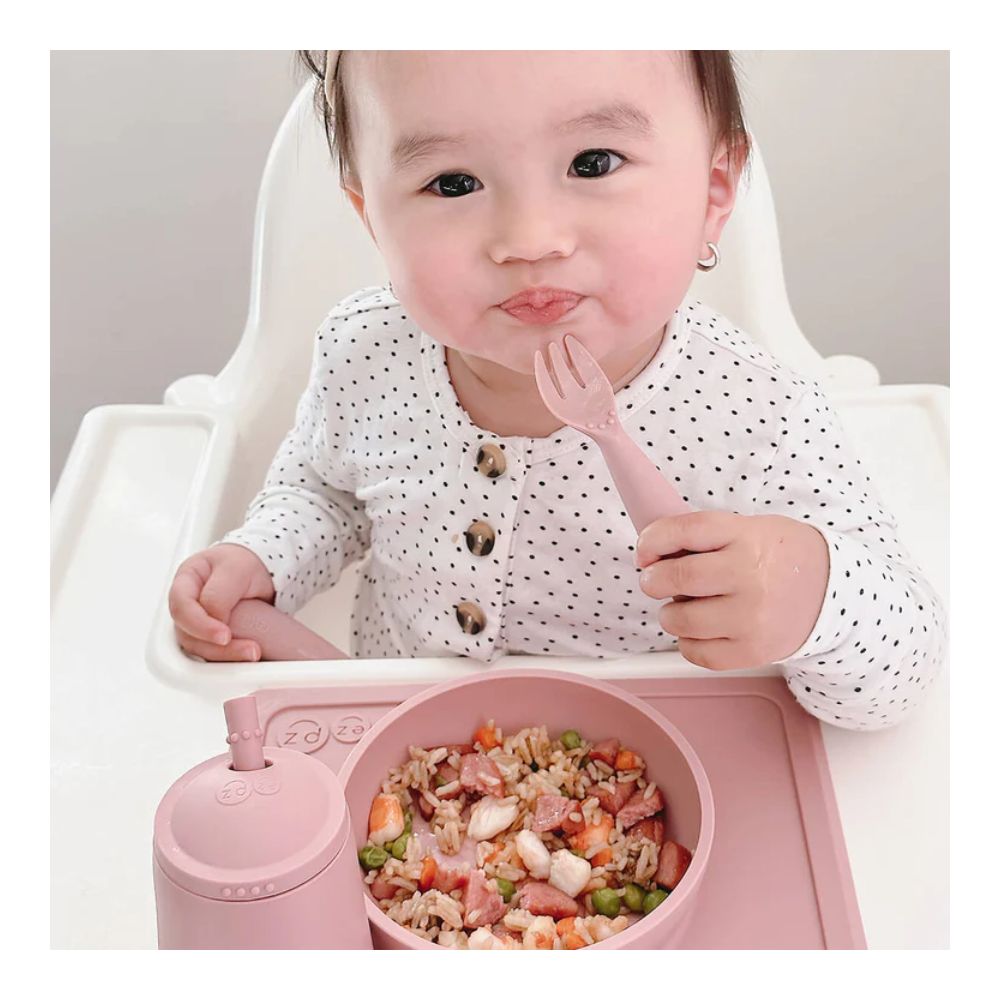 Mini Utensils for Toddlers (Spoon & Fork) - Blush