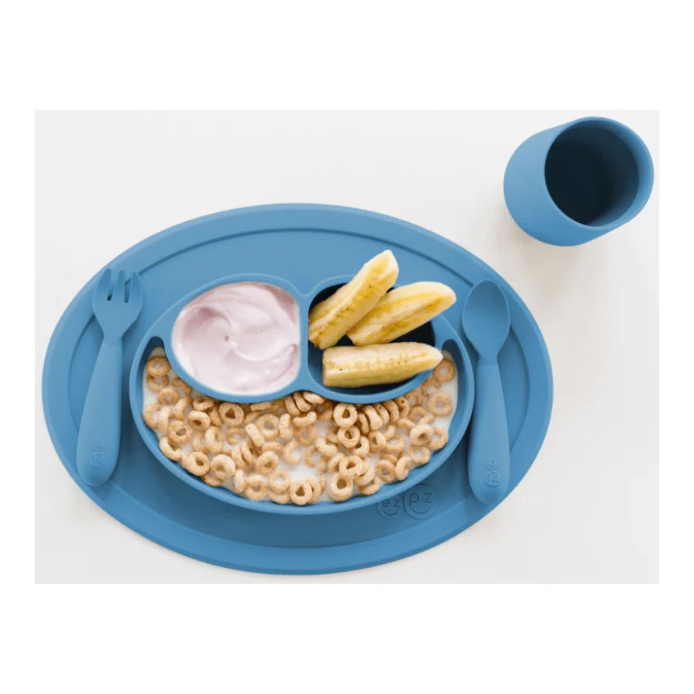 Mini Utensils for Toddlers (Spoon & Fork) - Blue