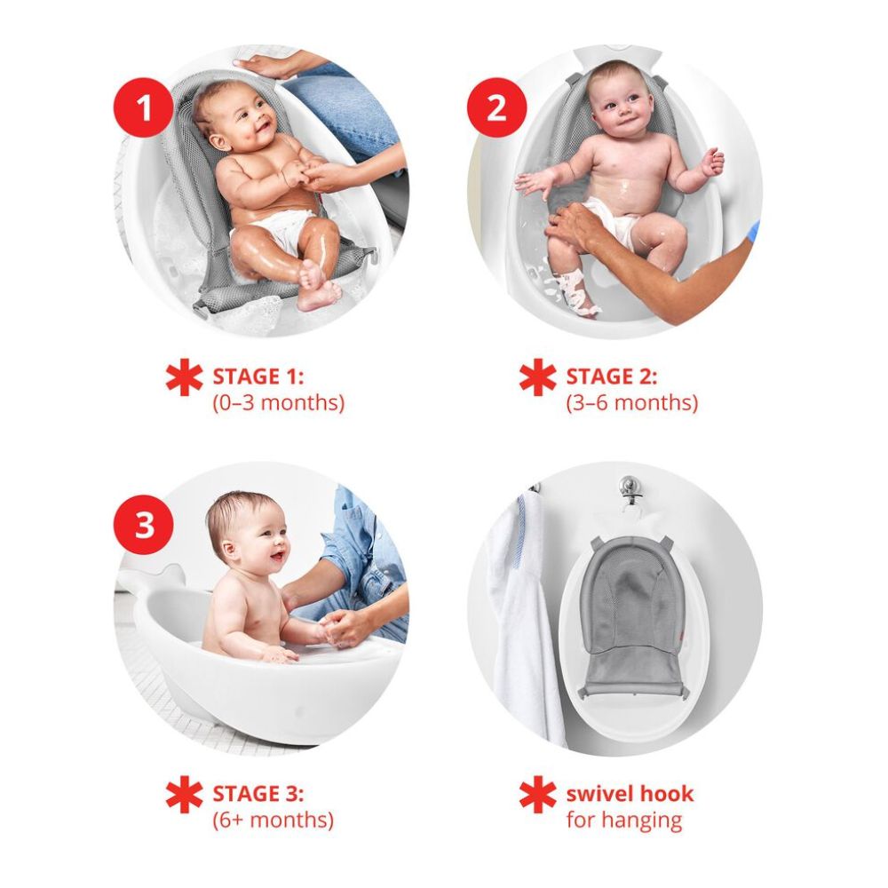 Moby Smart Sling 3-Stage Bathtub - White
