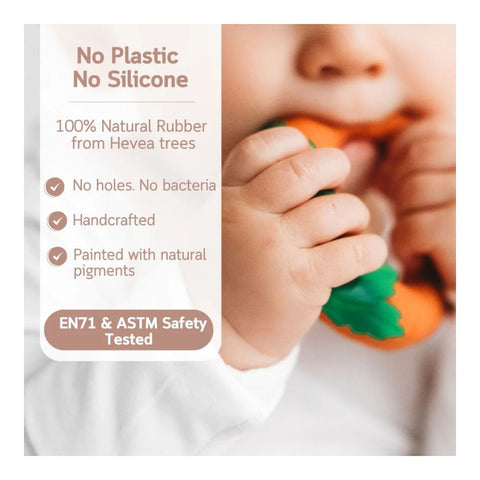 Oli & Carol Cathy The Carrot Natural Rubber Teether