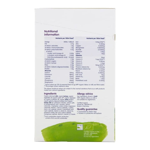 Organic 2 Follow On Baby Milk Powder Formula, From 6 Months - 800g