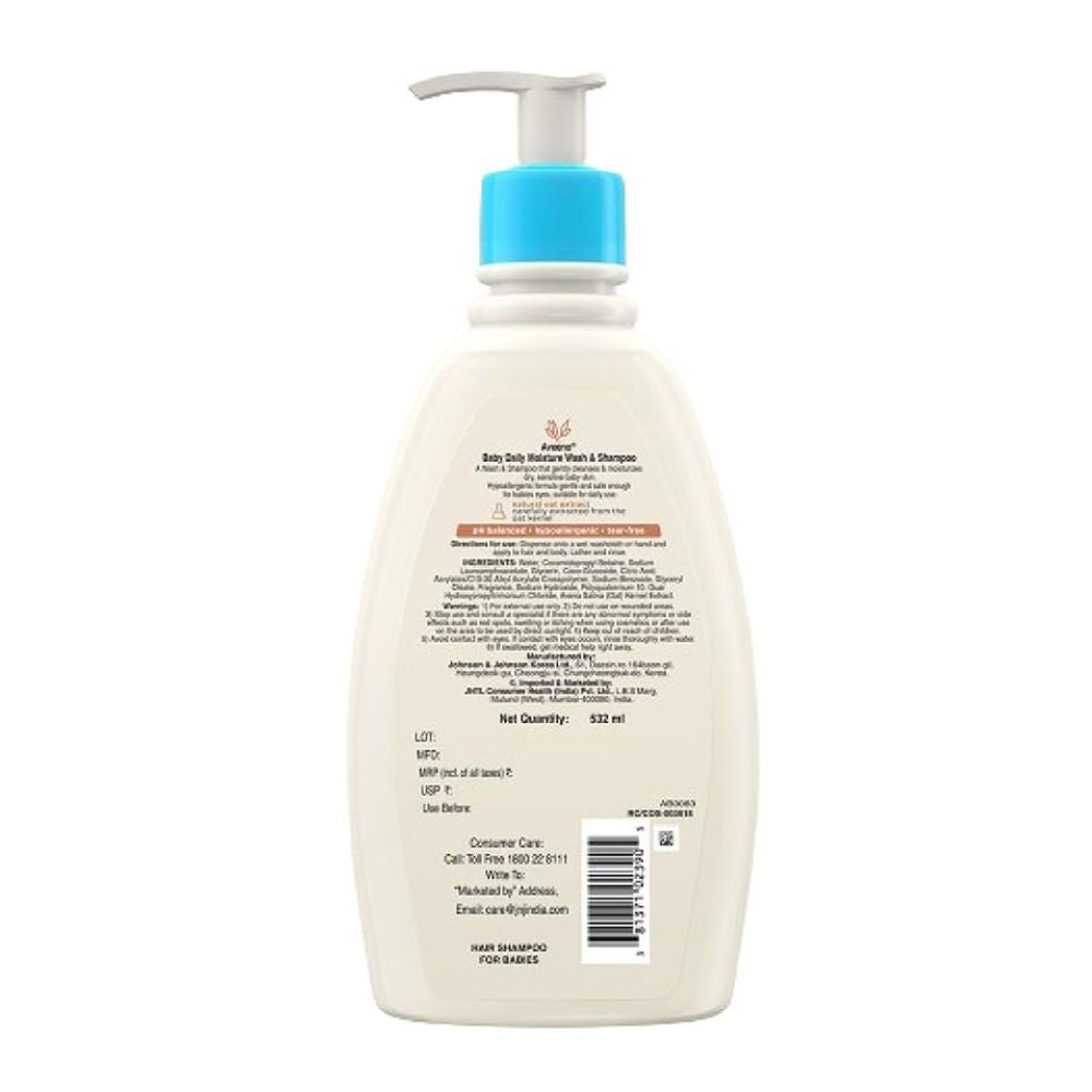 Baby Daily Moisture Wash & Shampoo - 532 ml