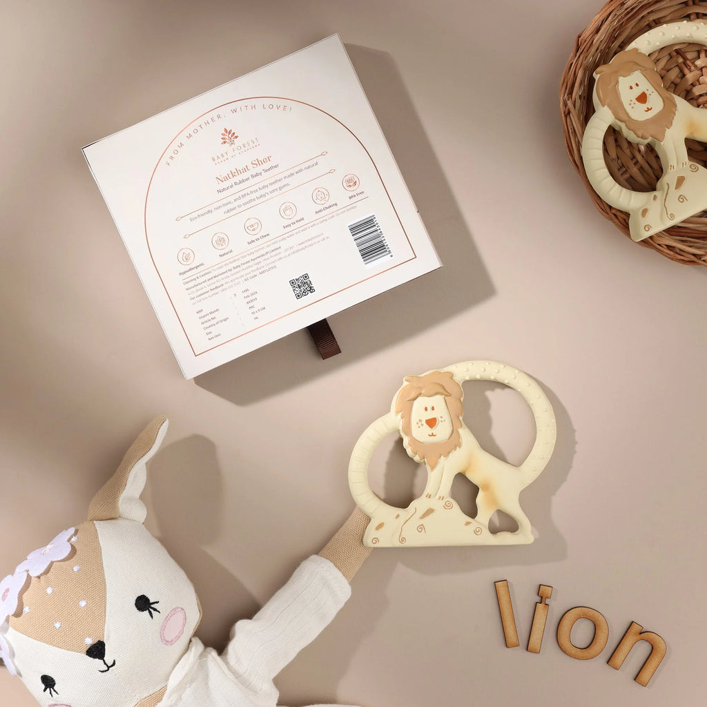 Natkhat Sher Natural Rubber Baby Teether