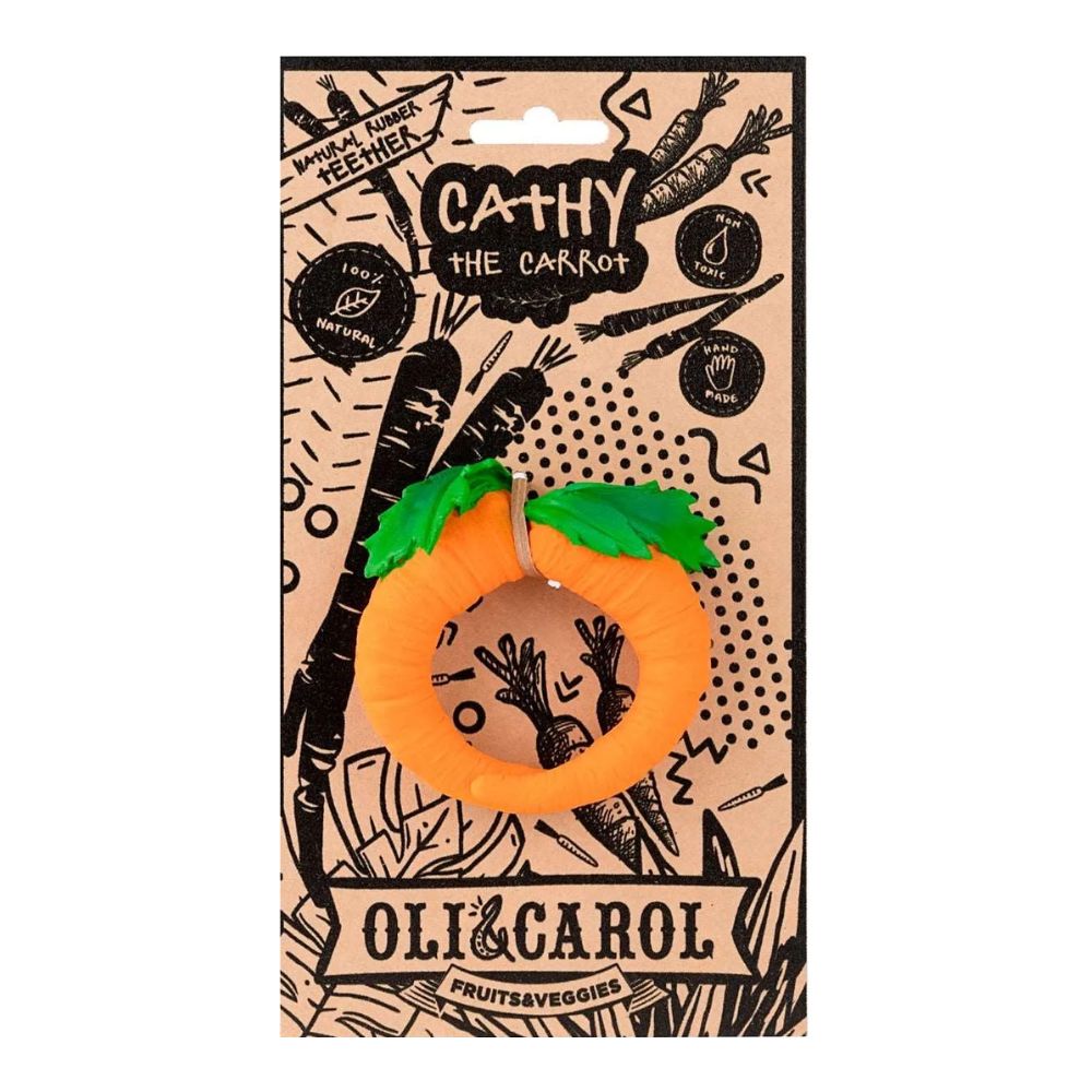 Cathy The Carrot Natural Rubber Teether