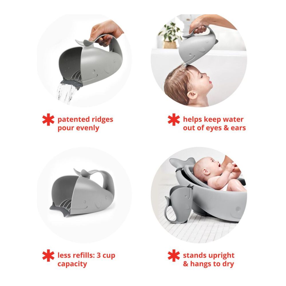 Skip Hop Moby Waterfall Bath Rinser Grey