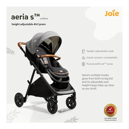 Aeria S Baby Stroller - Carbon