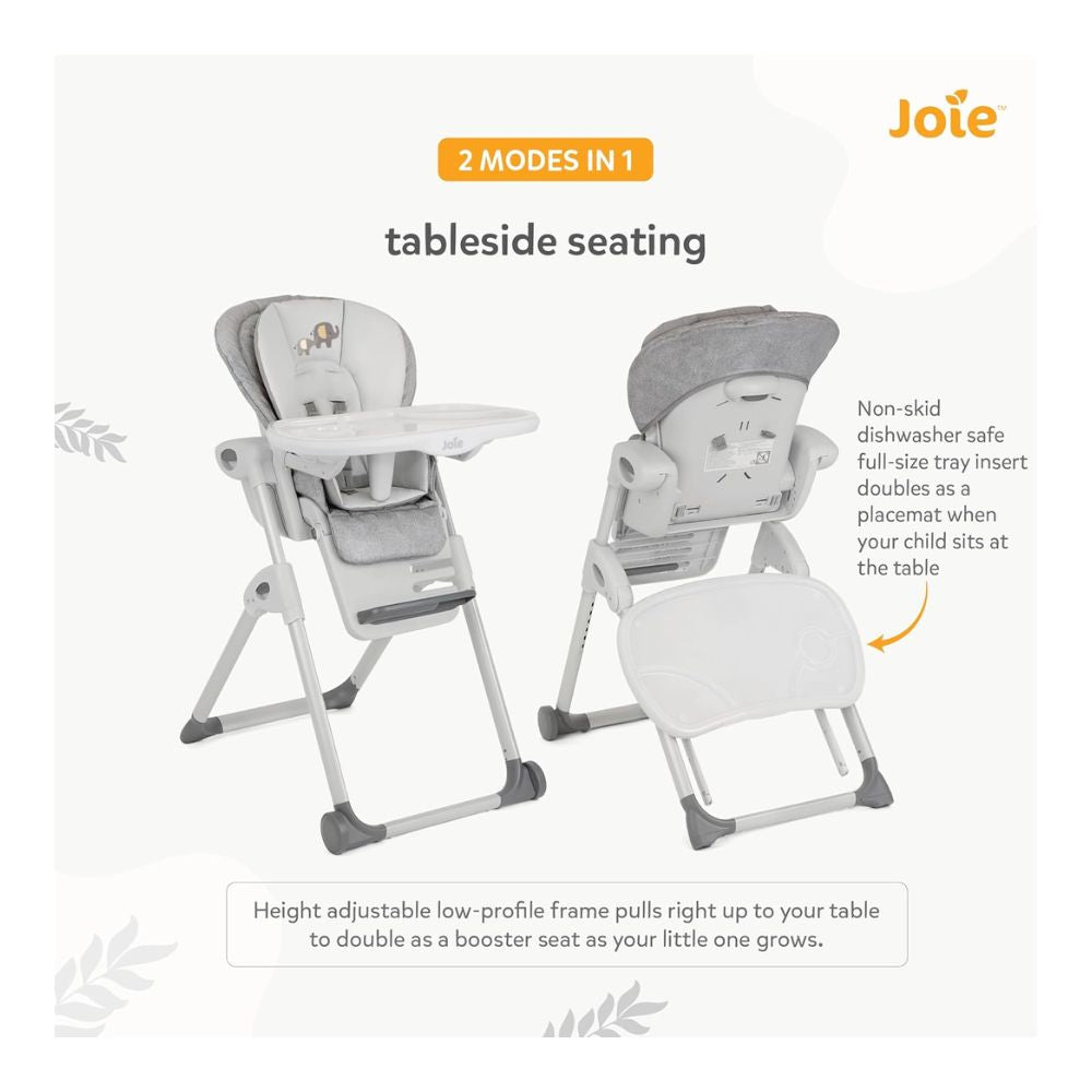 Mimzy Recline High Chair - Elephant Duo