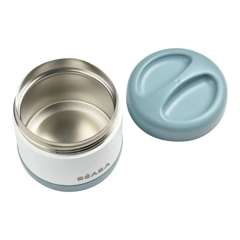 Stainless Steel Insulated Food Jar - Isothermal Portion - 500 ml- Baltic Blue/ White