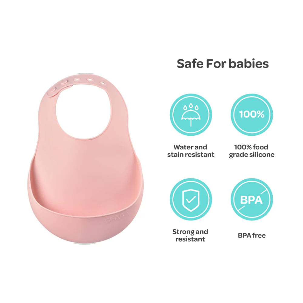 Silicone Bib - Pink