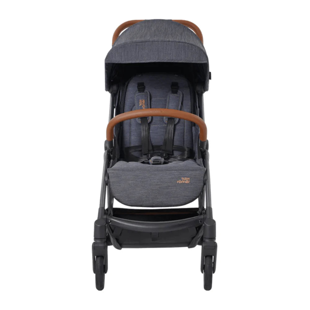 Gravity II, Auto One - Handed Fold Stroller, Birth to 4 years - Marble Blue