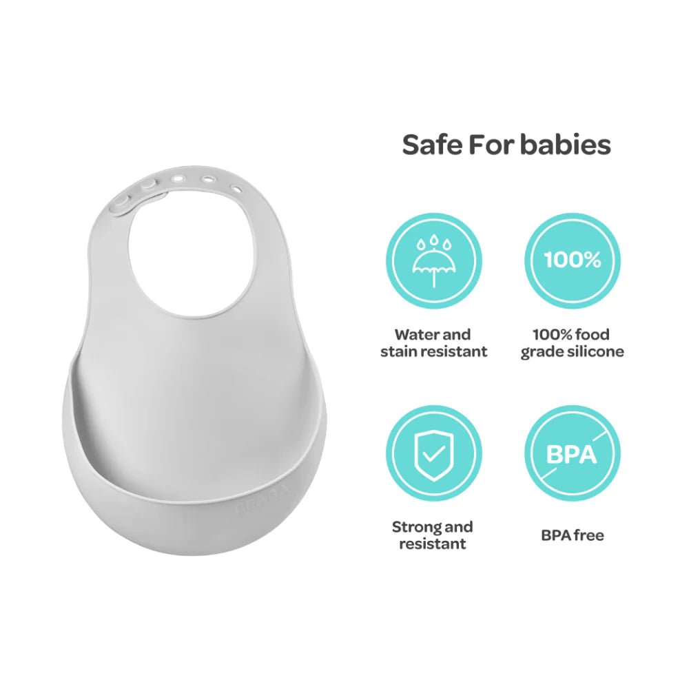 Silicone Bib - Light Mist