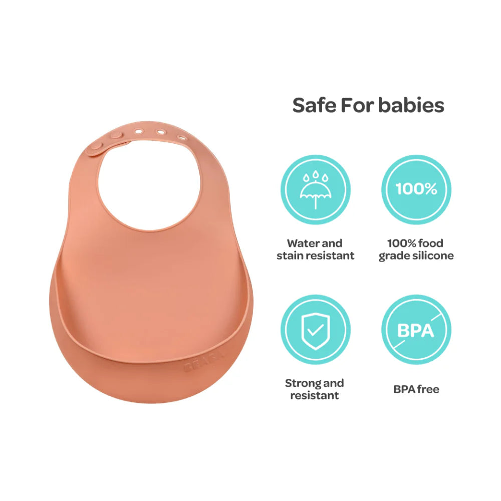Silicone Bib - Terracotta