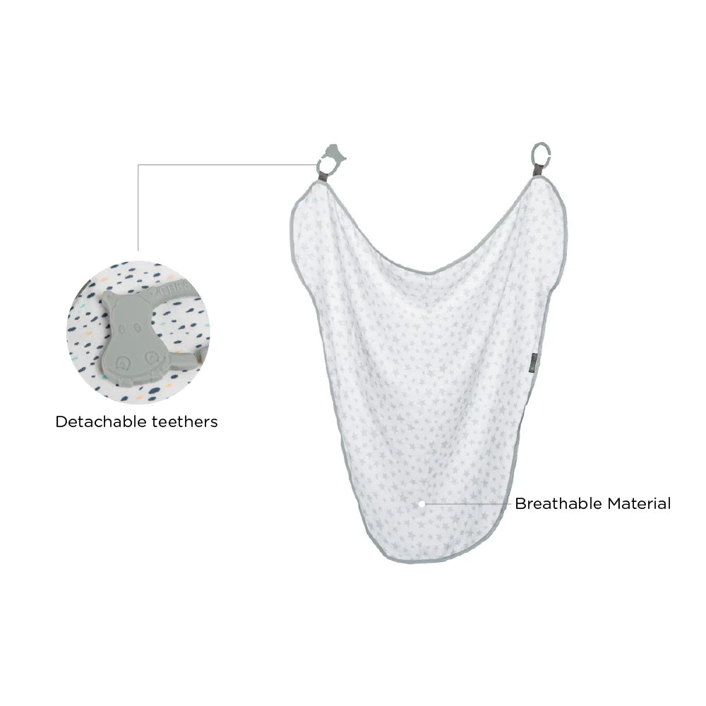 Silver Stars 6 in 1 MultiMuslin - Breastfeeding Cover