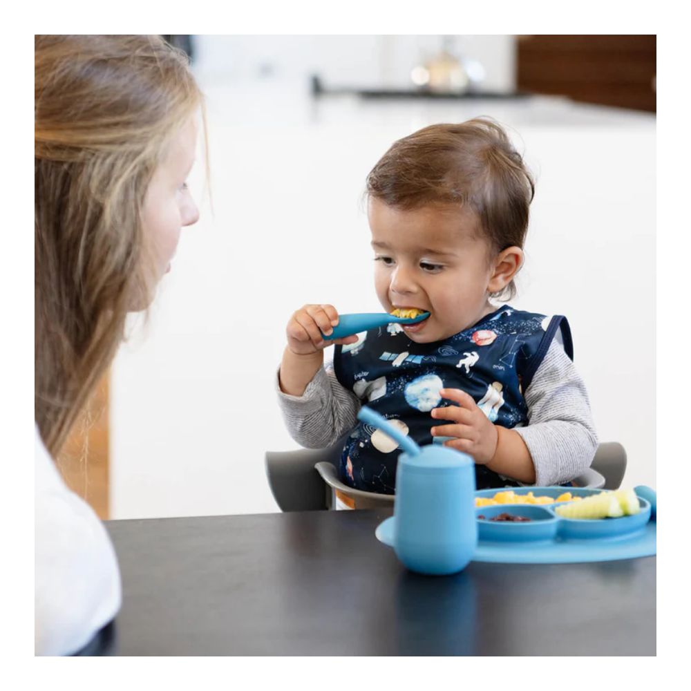 Mini Utensils for Toddlers (Spoon & Fork) - Blue