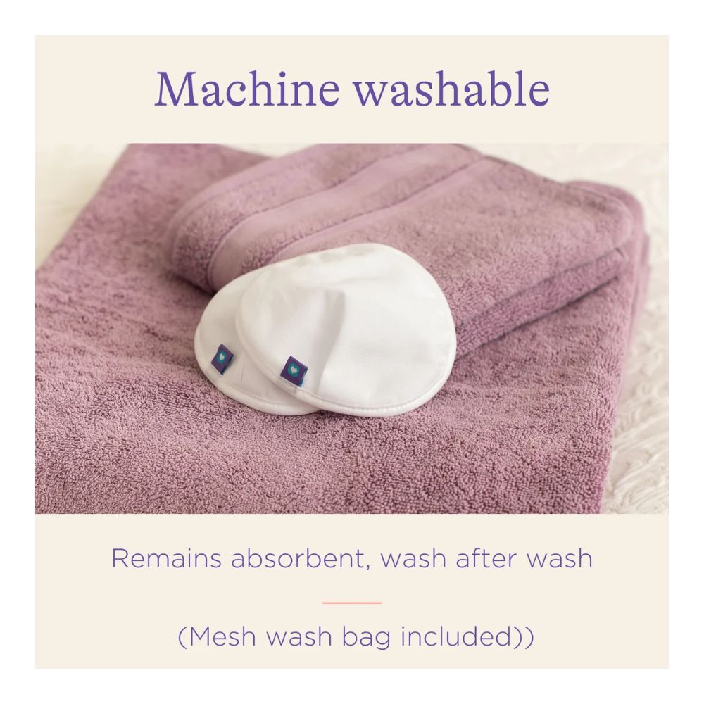 Lansinoh Washable Nursing Pads for Breastfeeding Moms- 4pcs