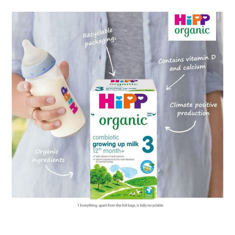 Organic 3 Growing Up Baby Milk Powder Formula, From 12 Months - 600g