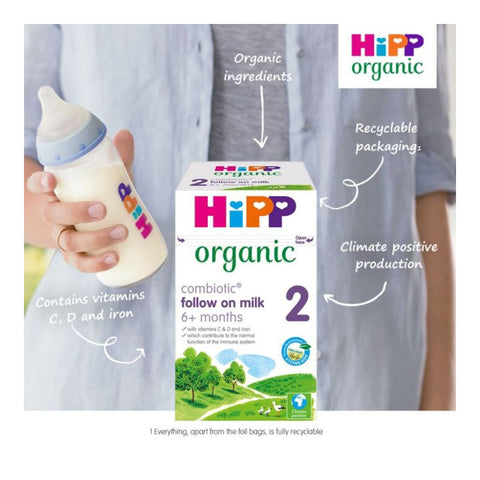 Organic 2 Follow On Baby Milk Powder Formula, From 6 Months - 800g