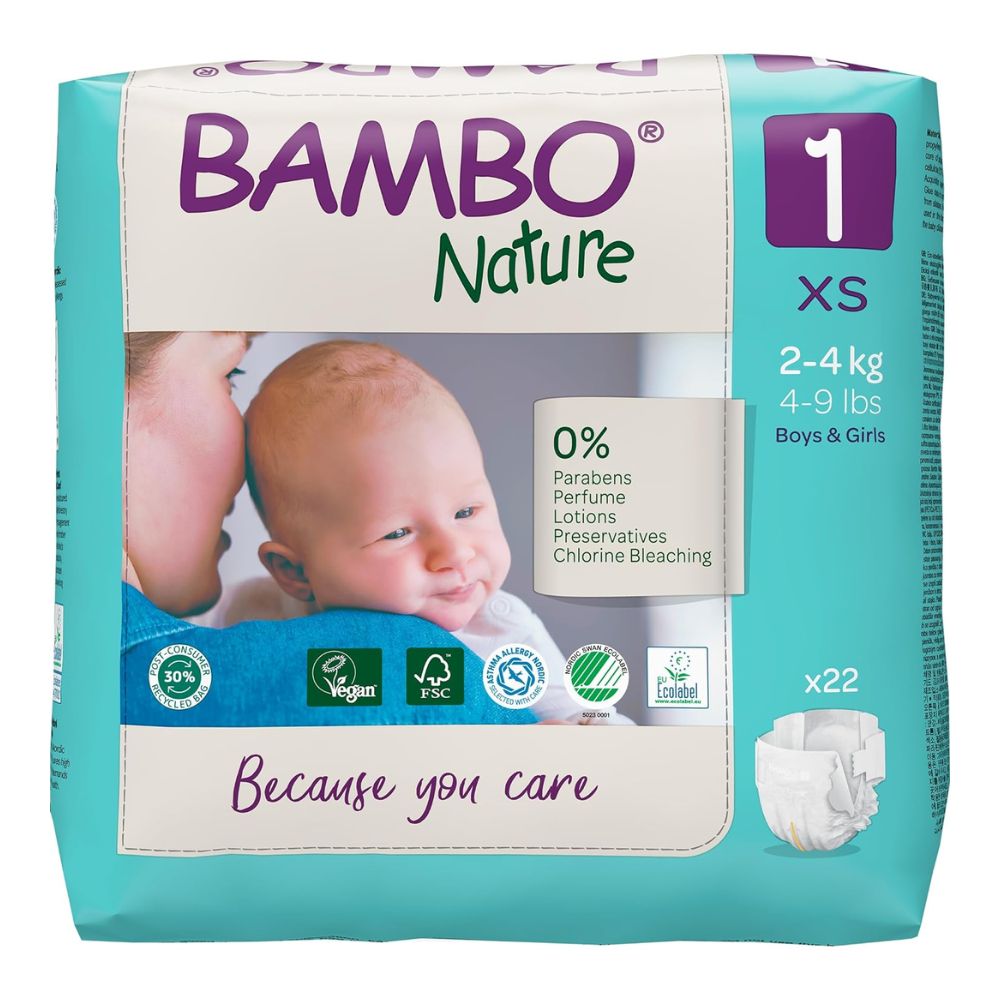 Tape Diapers XS Size - 22 Pieces