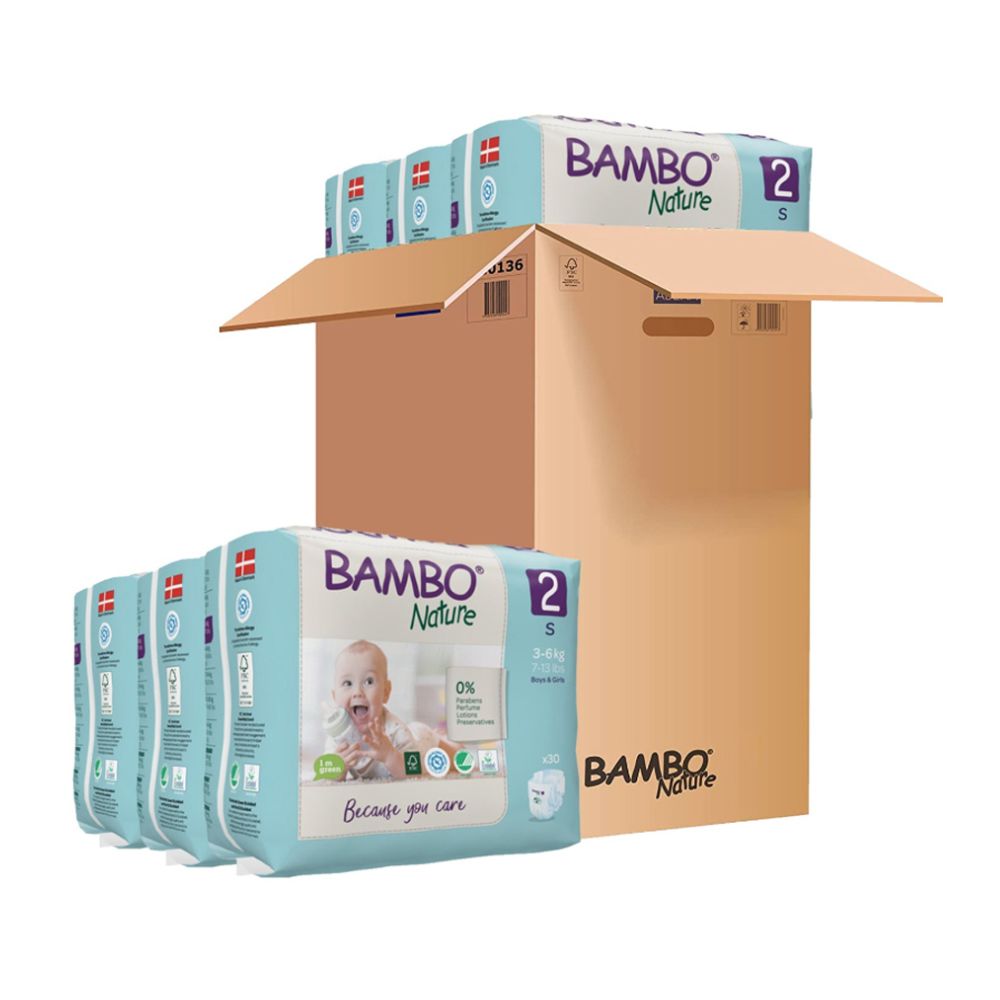 Skin Friendly Tape Diapers - Monthly Box - Size 2