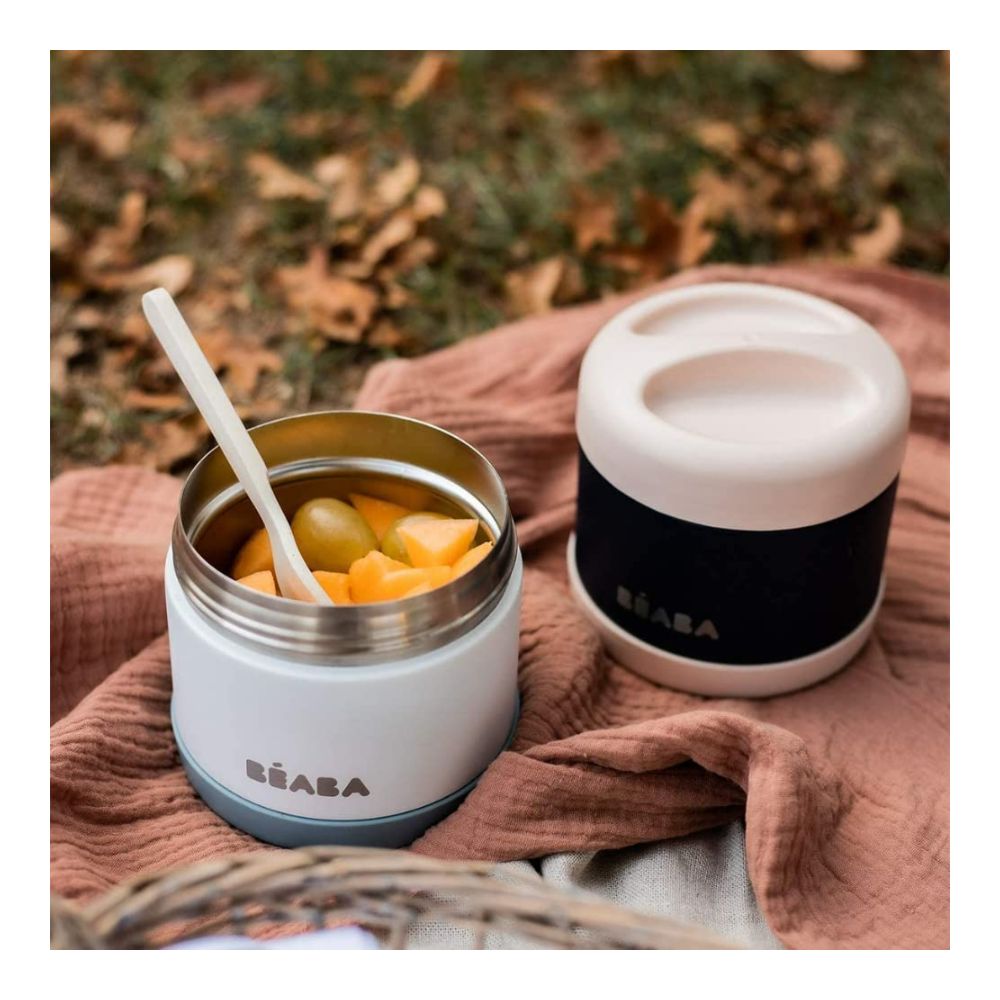 Stainless Steel Insulated Food Jar - Isothermal Portion - 500 ml-Light Pink/ Night Blue