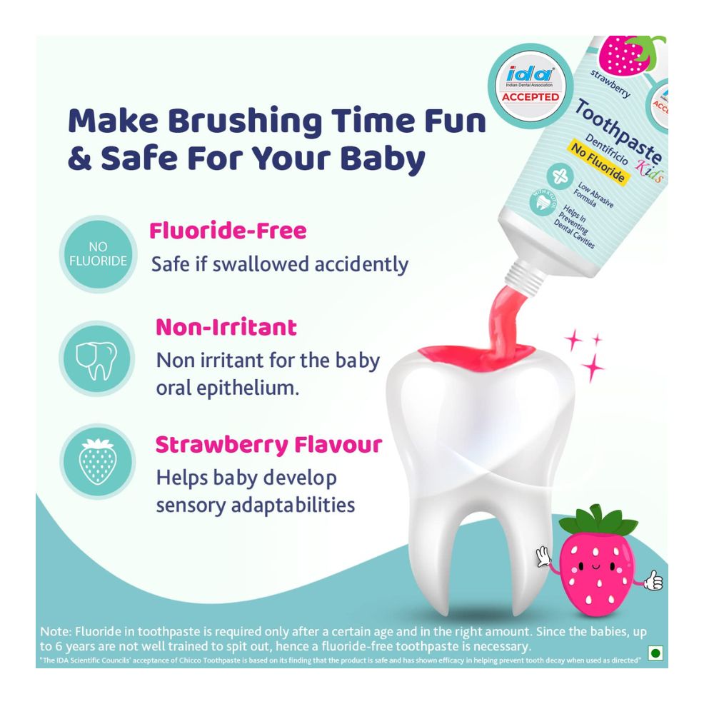 Tooth Paste Strawberry No Fluoride (1Y-6Y) (50G)