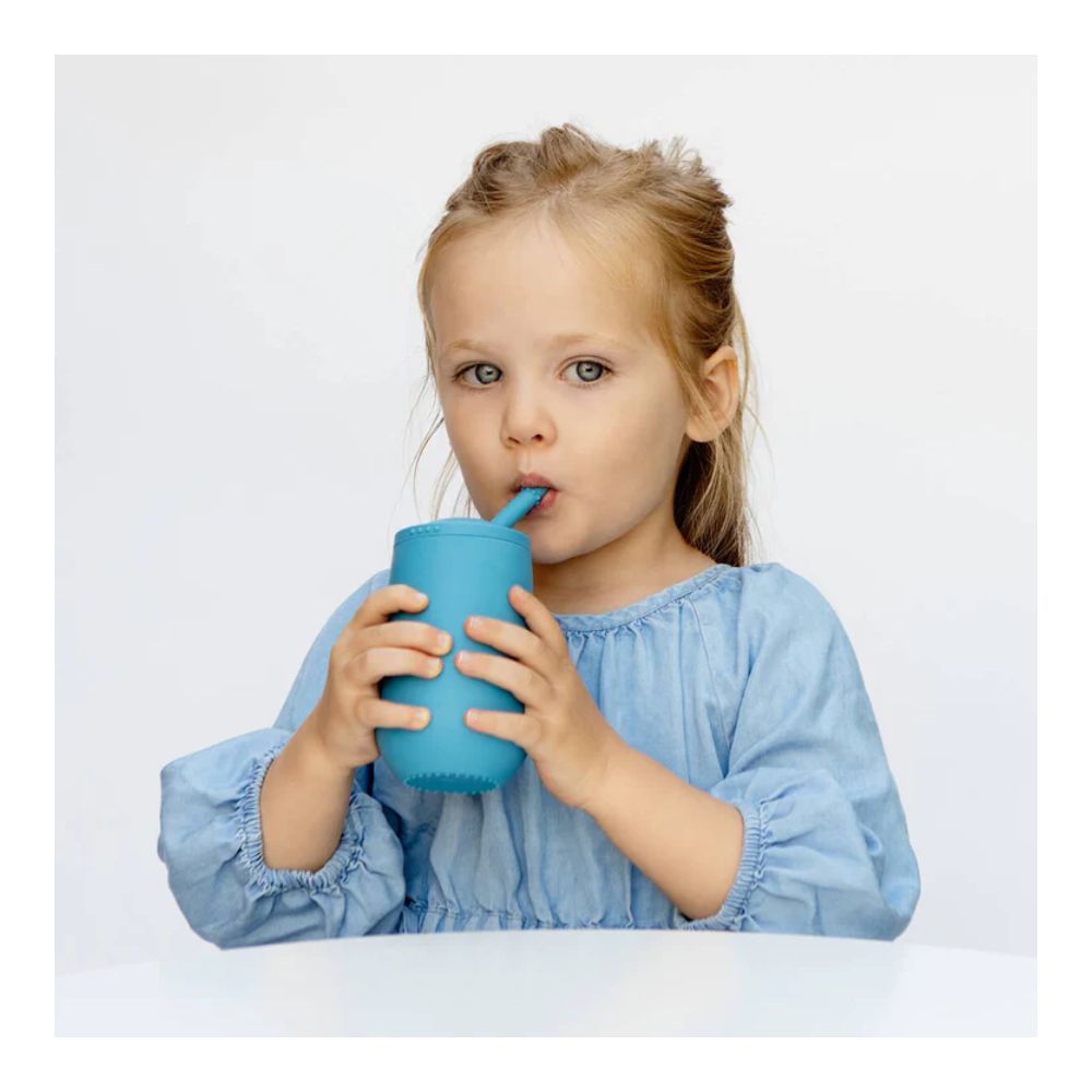Happy Cup + Straw System for Preschoolers - Blue
