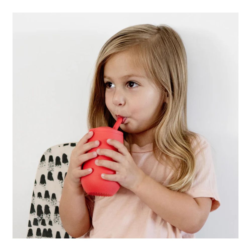 Happy Cup + Straw System for Preschoolers - Coral
