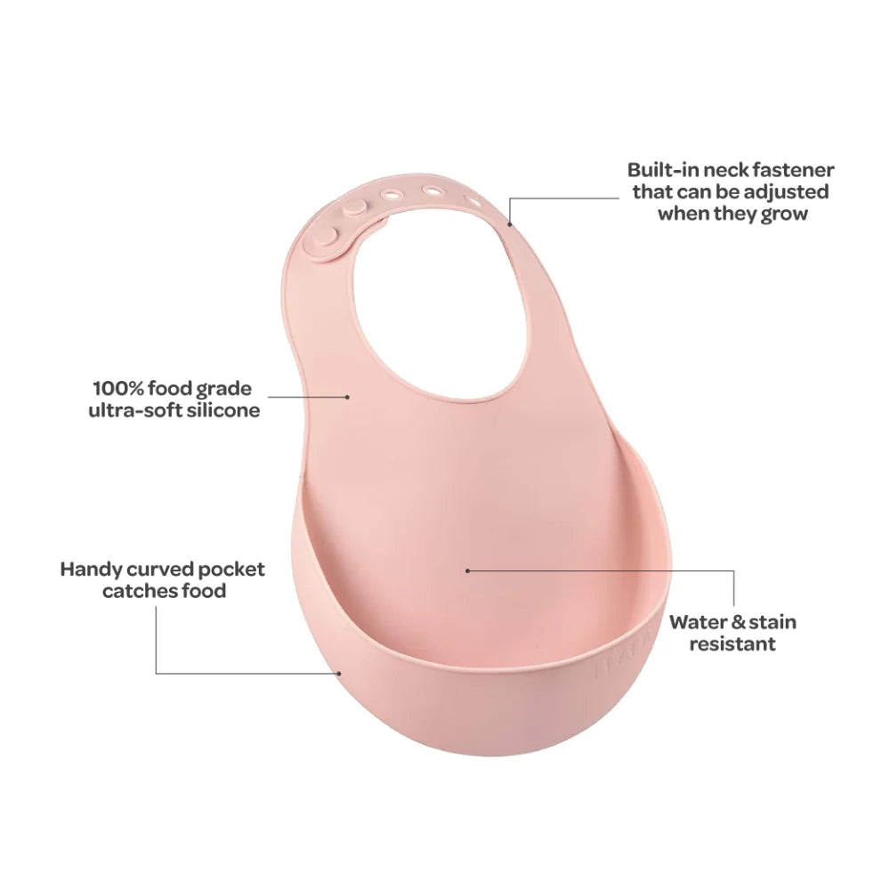 Silicone Bib - Pink