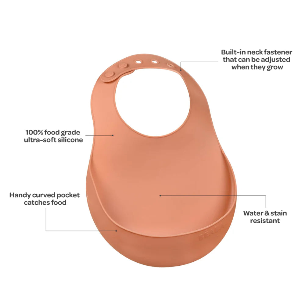 Silicone Bib - Terracotta