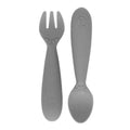 Mini Utensils for Toddlers (Spoon & Fork) - Gray
