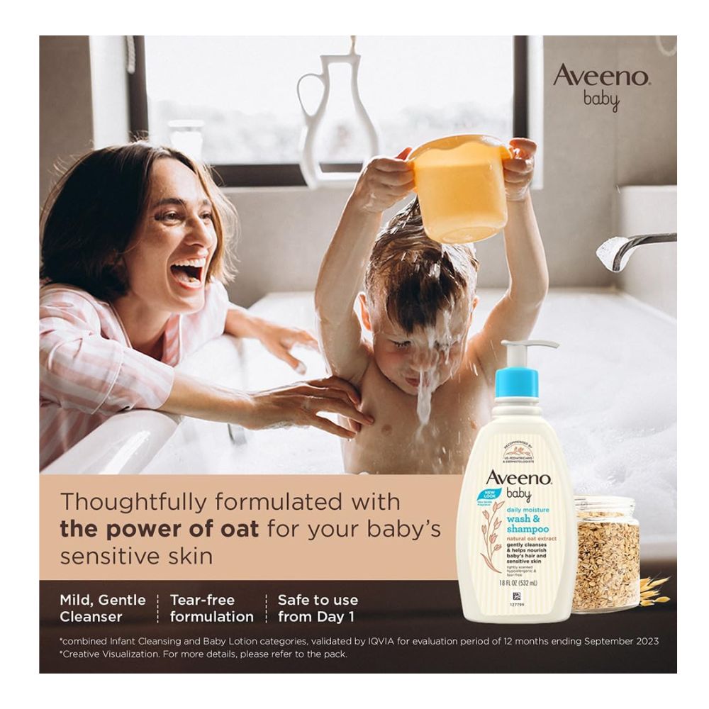 Baby Daily Moisture Wash & Shampoo - 532 ml