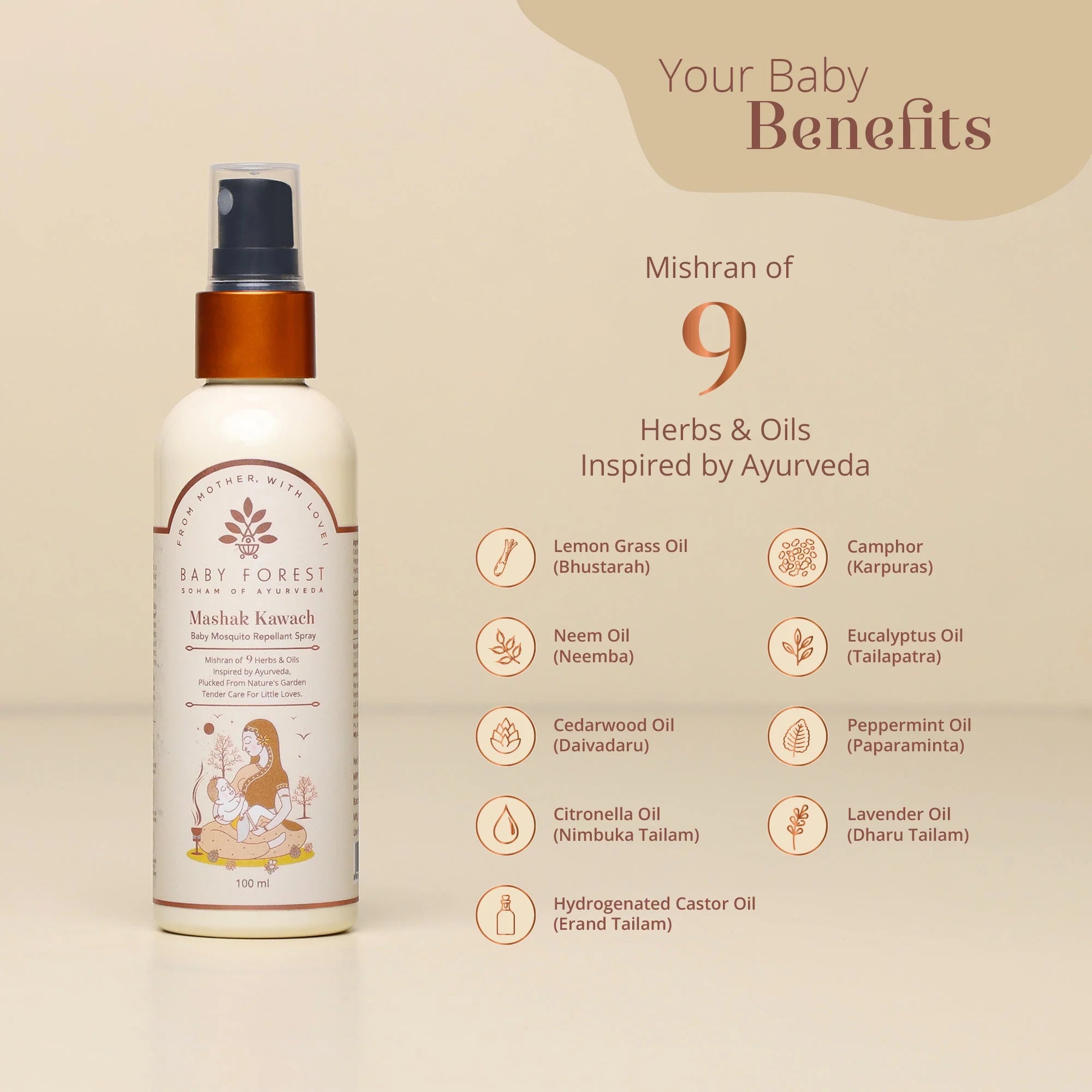 Mashak Kawach Baby Mosquito Repellent Spray