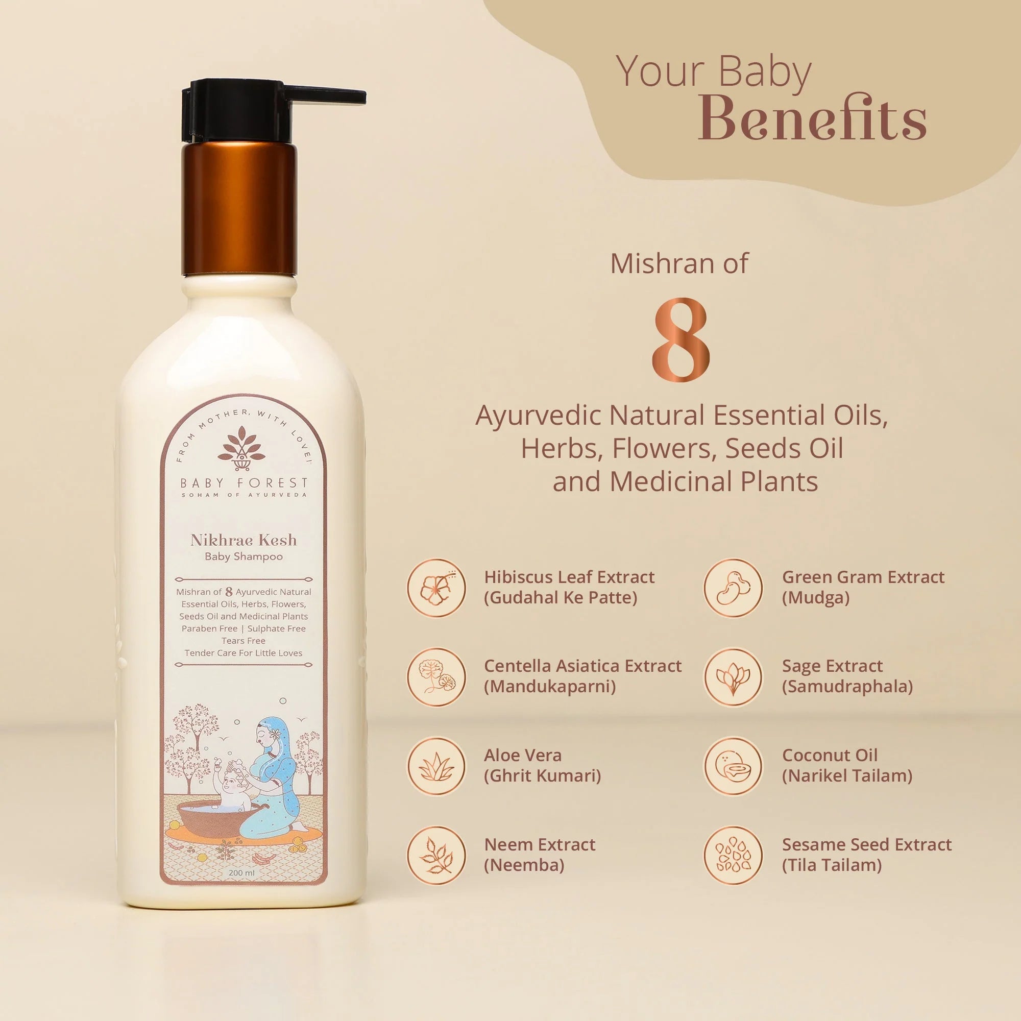 Baby Forset Nikhrae Kesh Baby Shampoo 200Ml